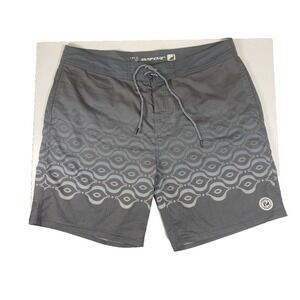 Surfcuz Men Swim Shorts 38 Gray Board‎ Shorts Cotton Blend Polyester
